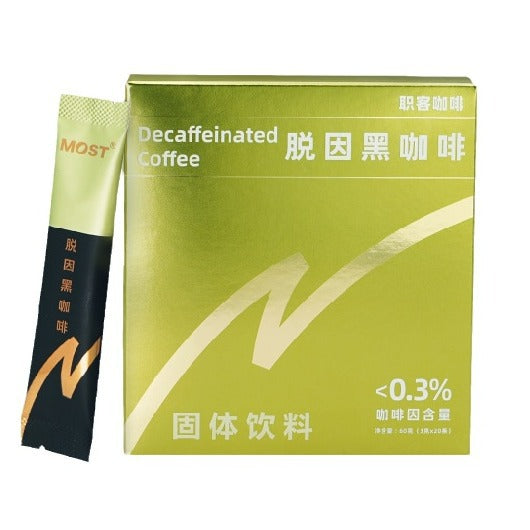 MOST Decaffeinated Black Coffee Instant Coffee 0 Cane Sugar  3g x 20