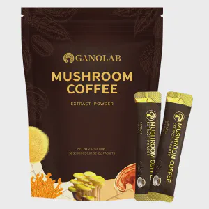 Café Negro Americano con Hongos Peachelement – Café Instantáneo Liofilizado, 2g x 10 sobres